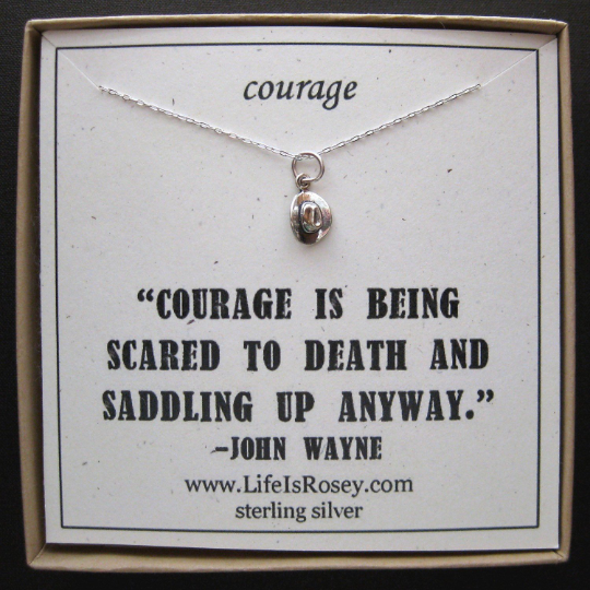 Courage Necklace - Divorce Gift - Gifts for people with anxiety - Gifts for Cancer Patients - Graduation Gifts for Her