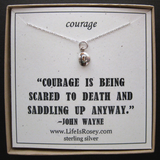 Courage Necklace - Divorce Gift - Gifts for people with anxiety - Gifts for Cancer Patients - Graduation Gifts for Her