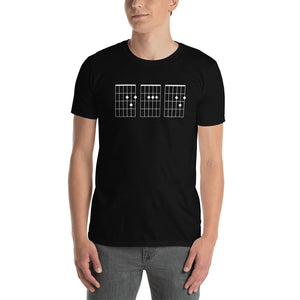 DAD Guitar Chord Shirt - The Best Father's Day Gift for Guitar Player - Guitar Gifts for Dad - Short-Sleeve Unisex T-Shirt